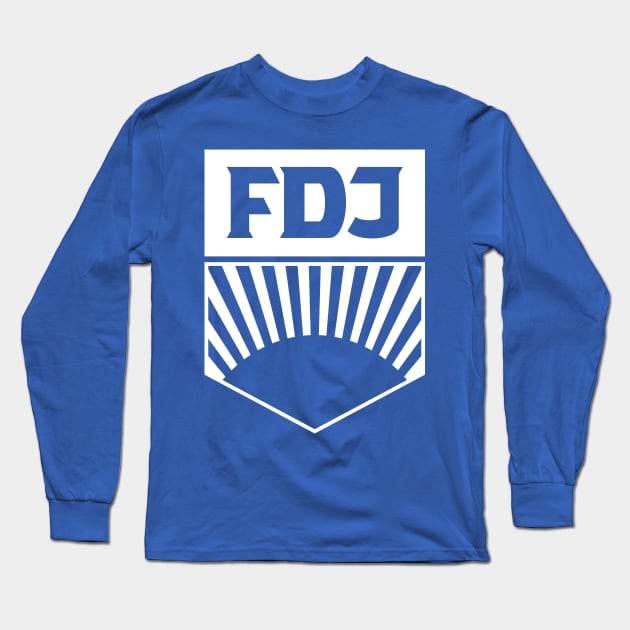 FDJ - Free German Youth Logo (white) Long Sleeve T-Shirt by GetThatCar